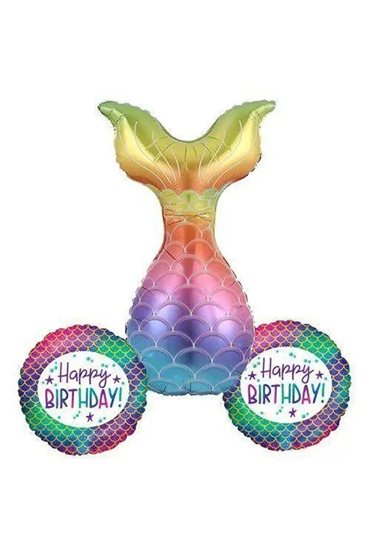 Doğum Günü Folyo Balon Deniz Kızı Kuyruğu 3 lü Set