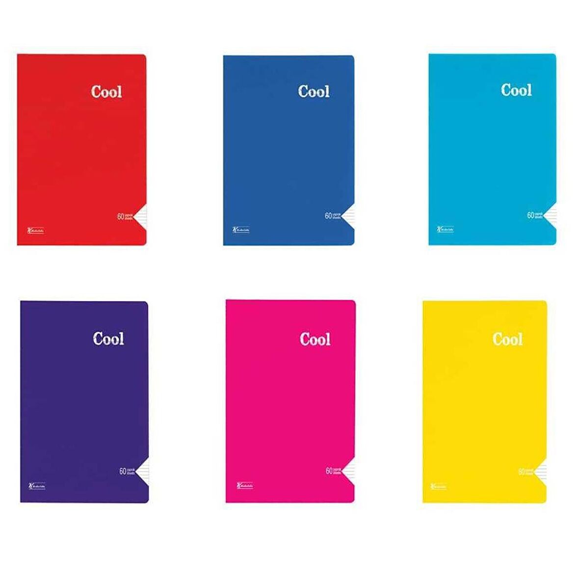 Defter A4 060 Yp.Karelı Pp Kp.Cool Keskin 6lı Set