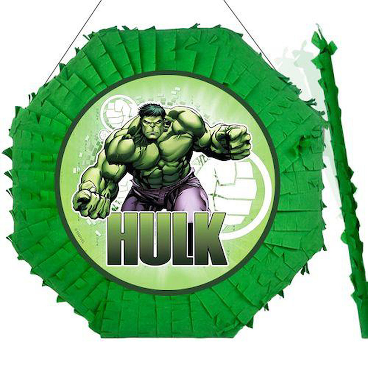 Hulk Avengers Pinyata 42cm + Sopası Doğum Günü Eğlencesi Pinyata Patlatma Zamanı