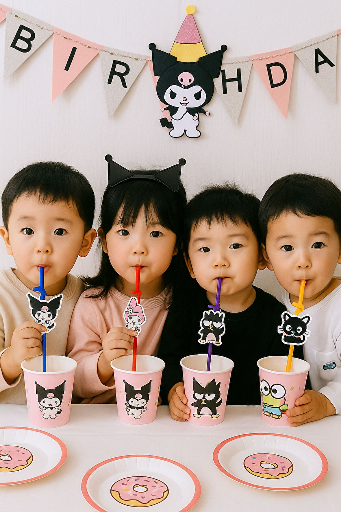 Pipet KUROMİ körüklü 10 lu artistik Doğum Günü Pipeti