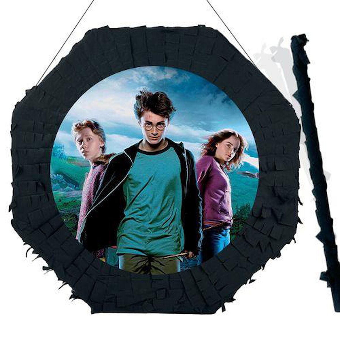 Harry Potter Siyah Pinyata 42cm sopalı Doğum Günü Eğlencesi Pinyata patlatma partisi