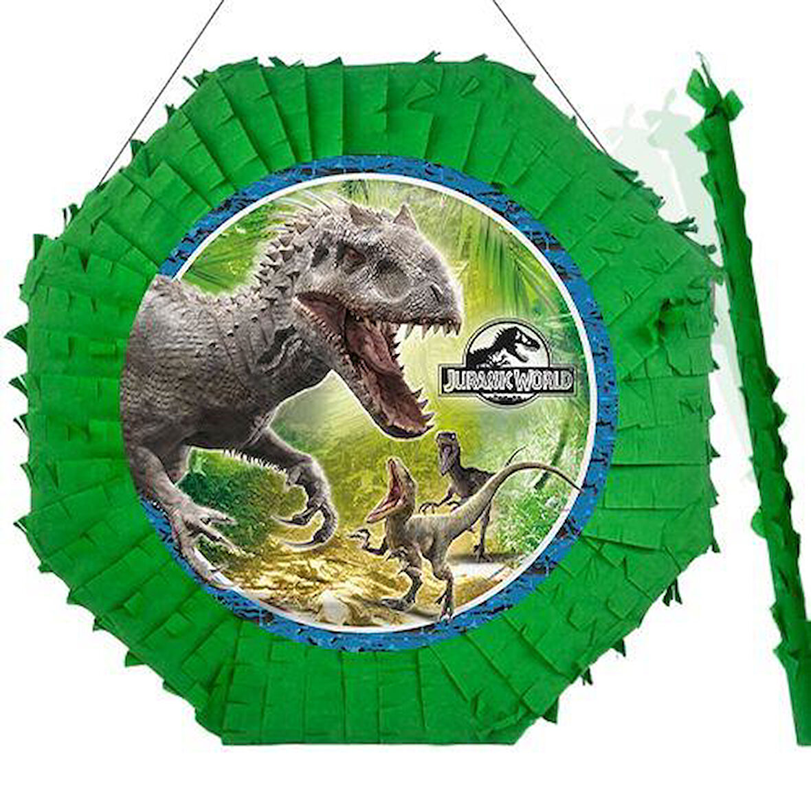 Jurassic World Pinyata 42 cm + Sopası Doğum Günü Eğlencesi Pinyata Patlatma Partisi