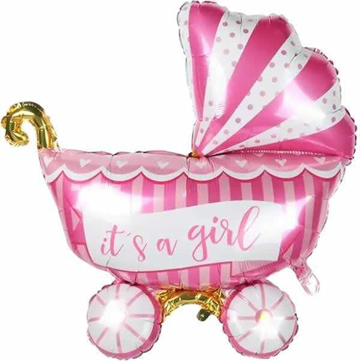 Folyo Balon 30'' inç 76 cm Bebek Puseti şeklinde folyo balon pembe