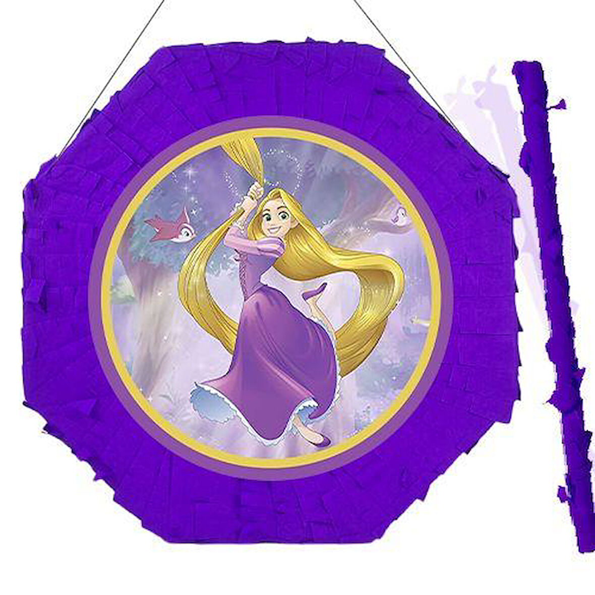 Rapunzel Pinyata Mor 42cm + Sopası