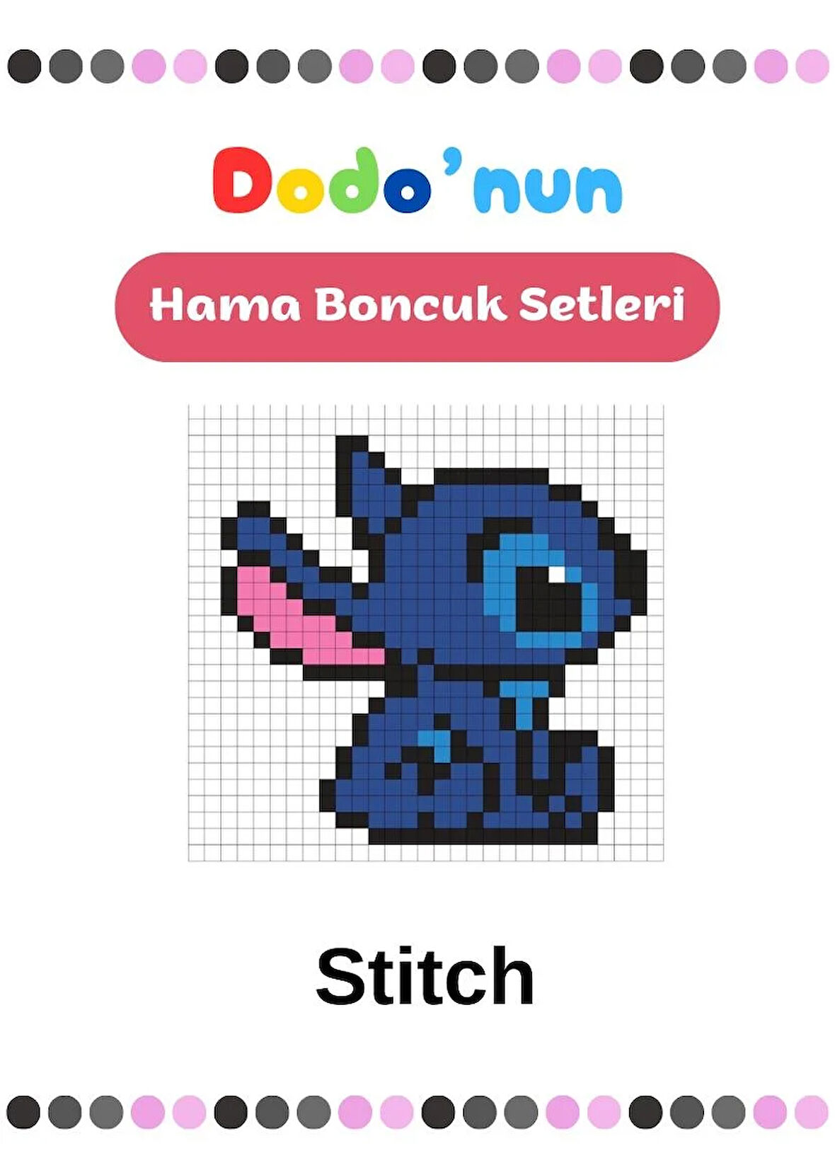 Dodo'nun Hama Boncuk Seti Stitch