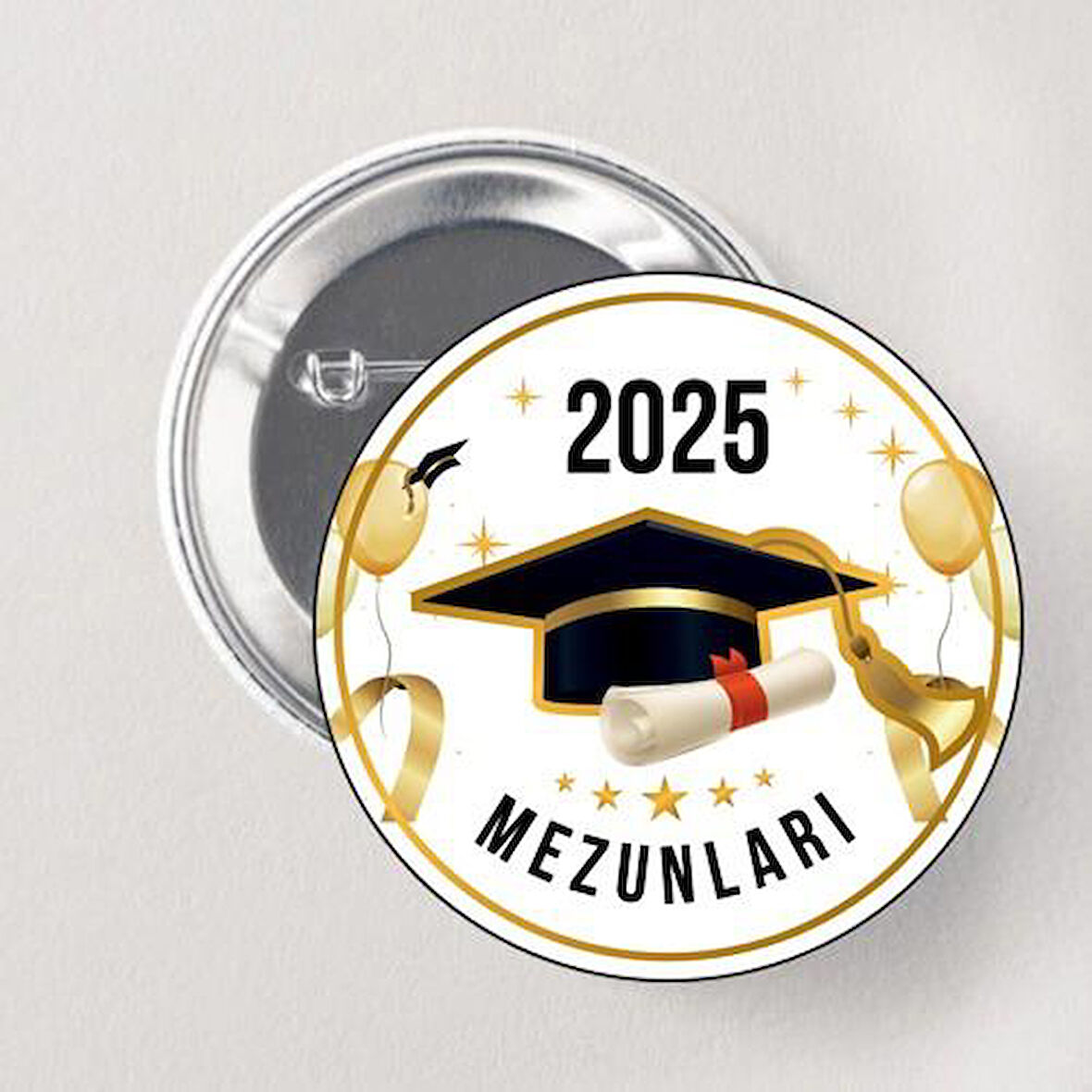 Mezuniyet partisi rozeti 2025 5li paket         