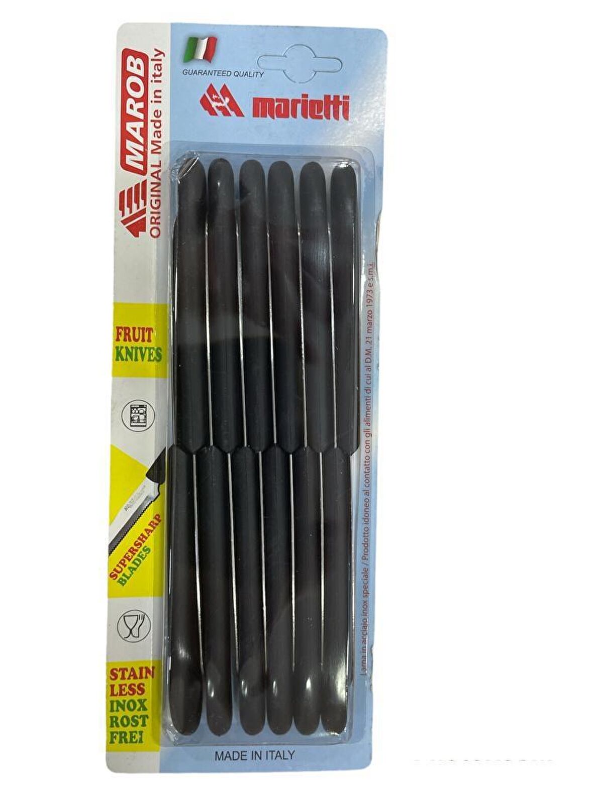Marob 12'li Meyve Bıçağı Siyah 20K12B