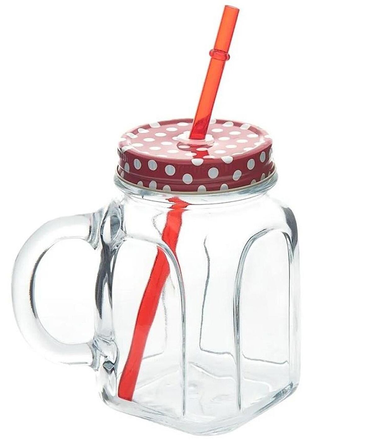 Paşabahçe Homemade Kırmızı Pipetli Kupa 450Cc 80388P