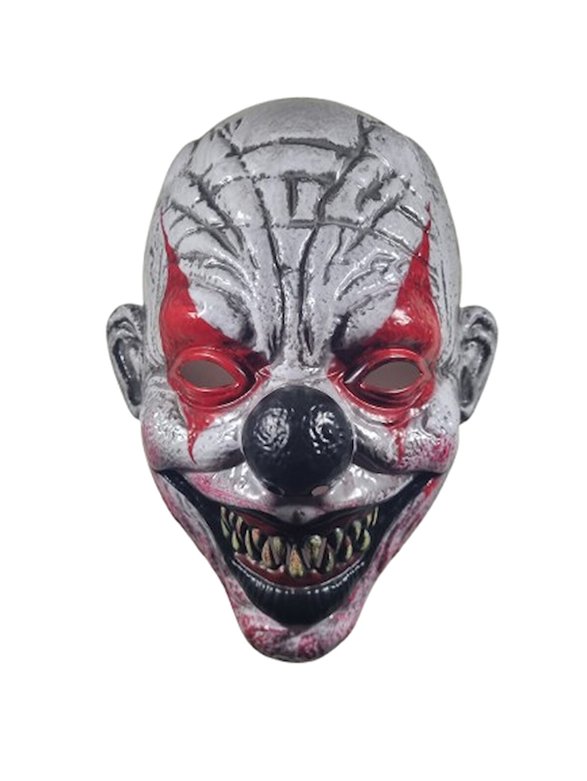 Halloween Cadılar Bayramı Maske testere diş burun siyah göz kırmız Palyaço Korku Maskesi