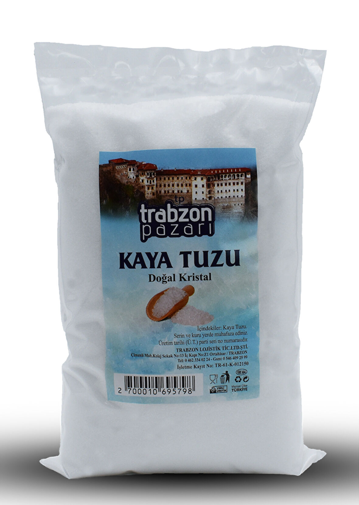 Doğal Rafine, Iyotsuz Öğütülmüş Kaya Tuzu 1 Kg