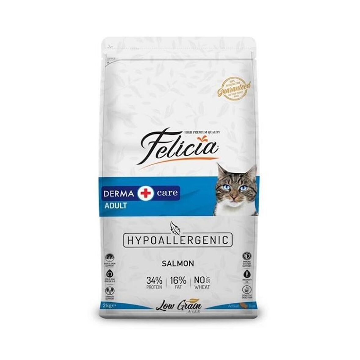 Felicia Düşük Tahıllı Somonlu Yetişkin Kedi Maması 12 Kg