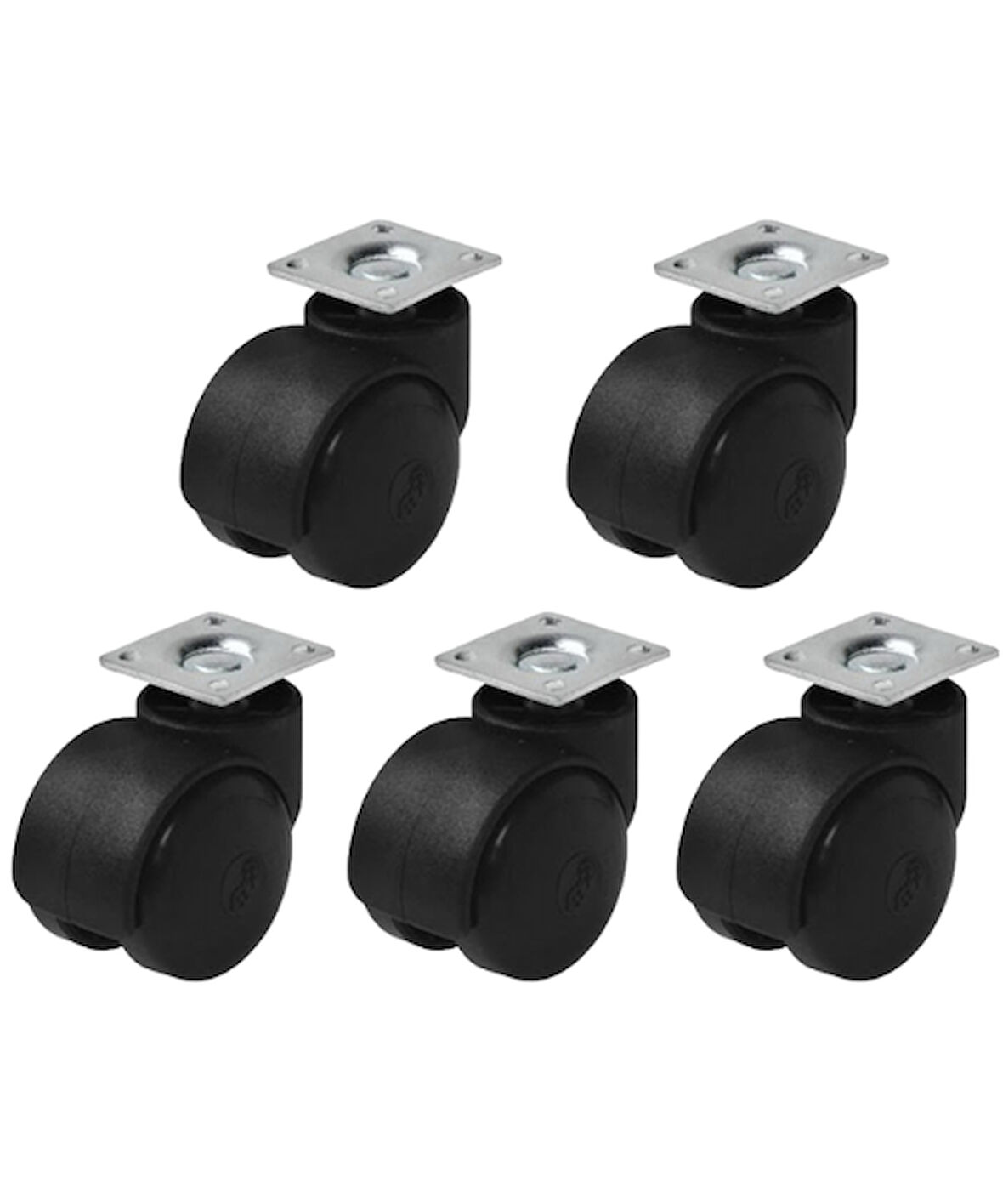 Hts 411- Büro Tipi Tablalı Dönerli Mobilya Tekeri Çap 49 Mm 5 Ad.