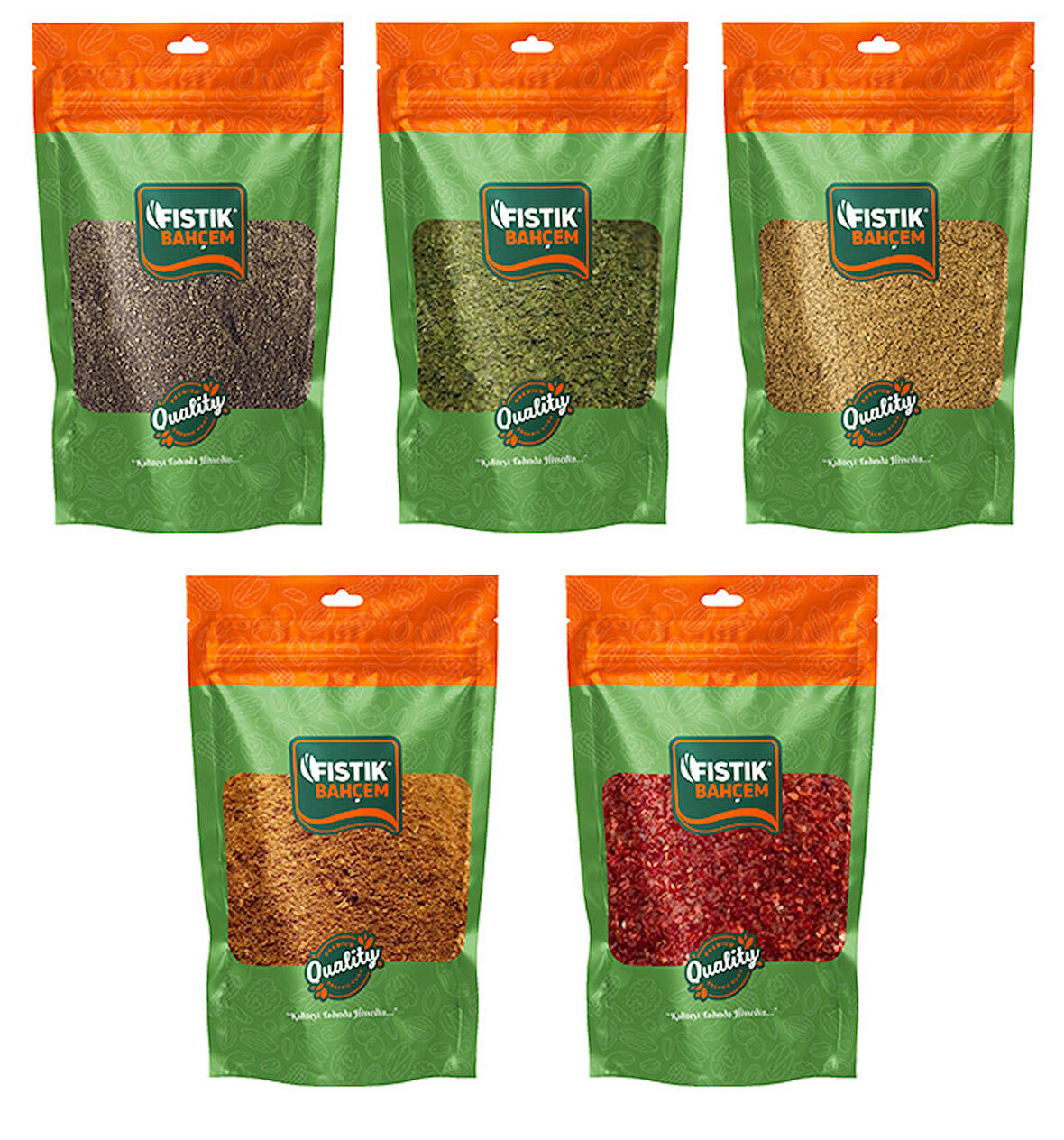 Fıstık Bahçem Baharat Seti 5 li 750 Gr