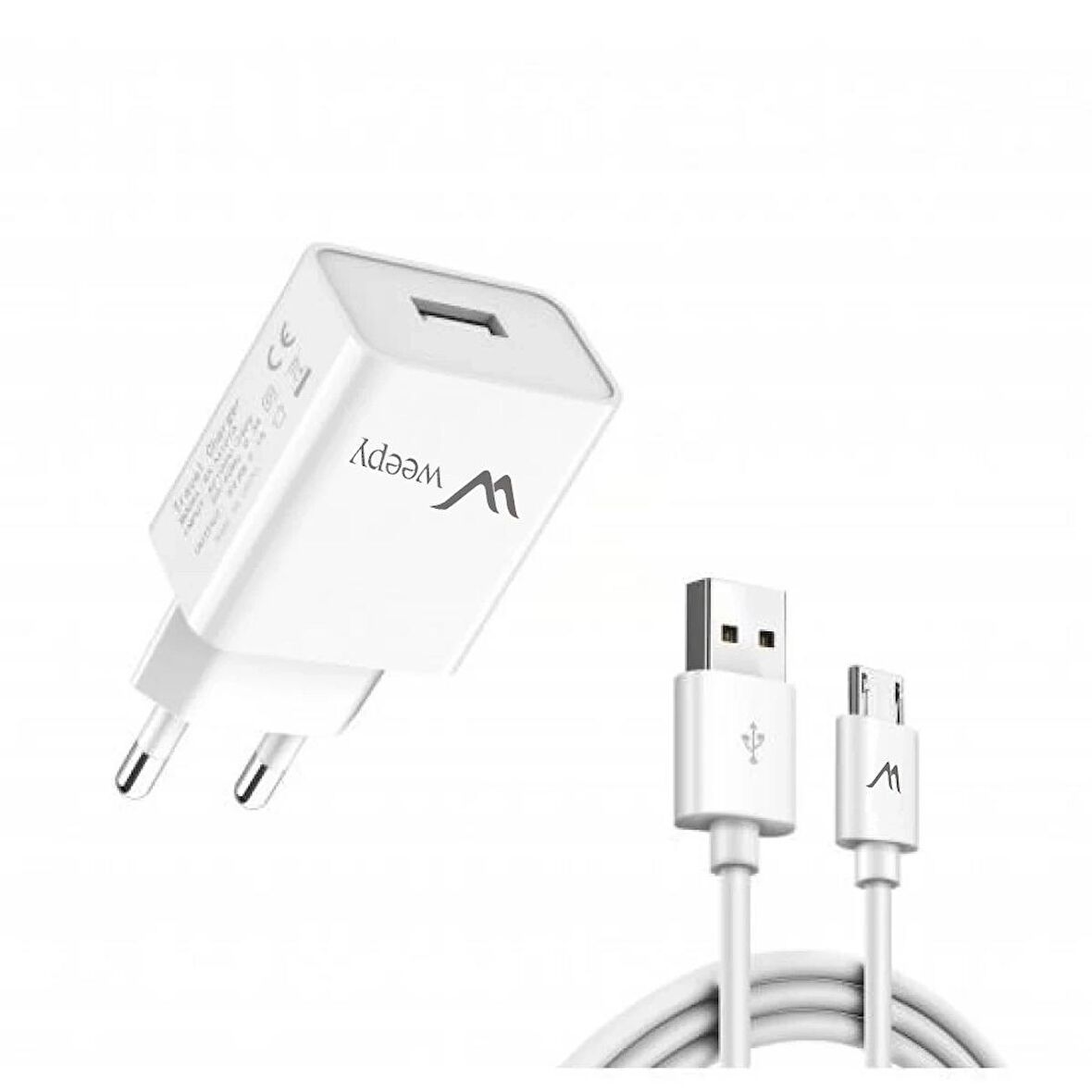 Weepy WPY-065 Micro USB Hızlı Şarj Aleti Beyaz