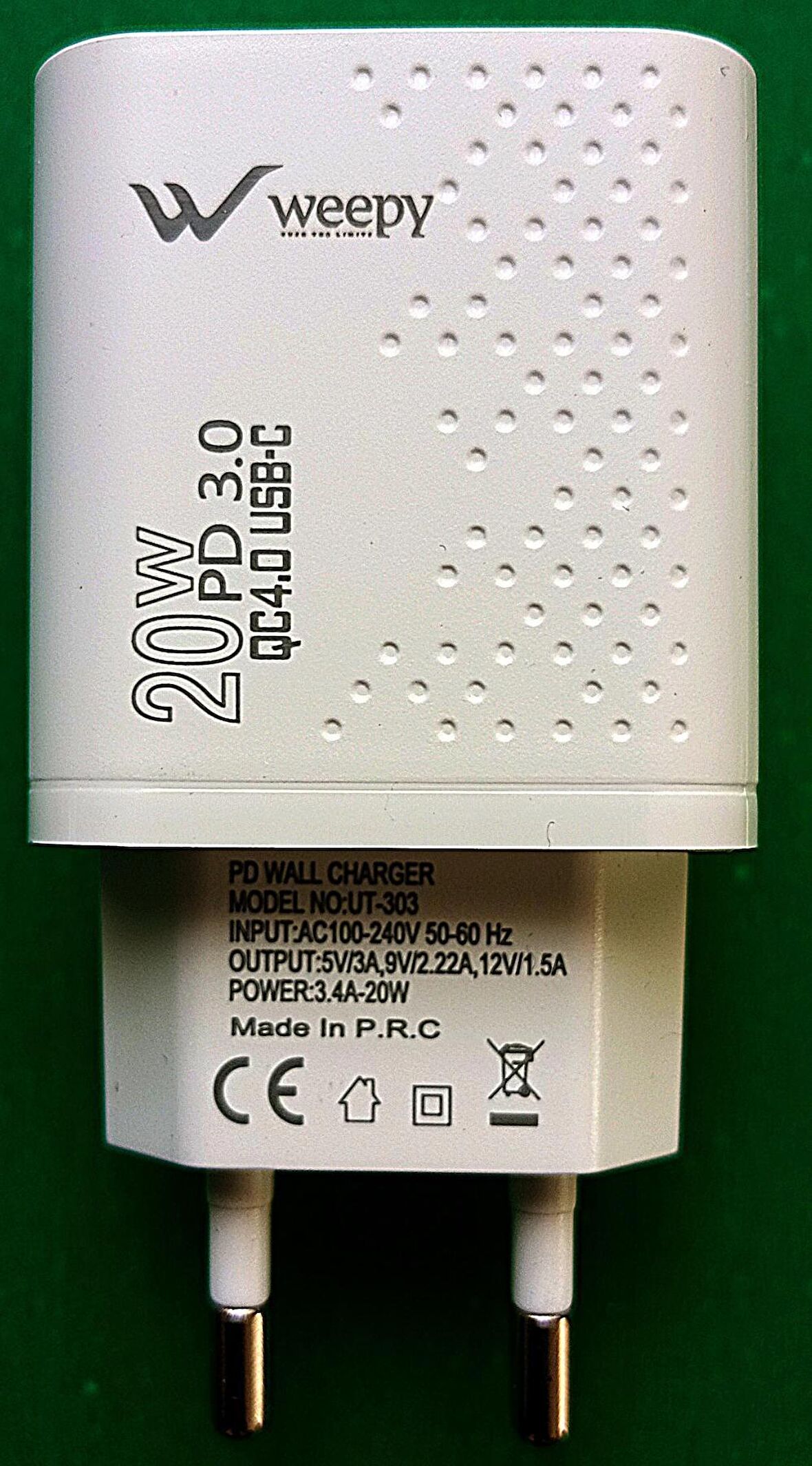 Weepy WPY-PD35 Type-C Hızlı Şarj Aleti Beyaz