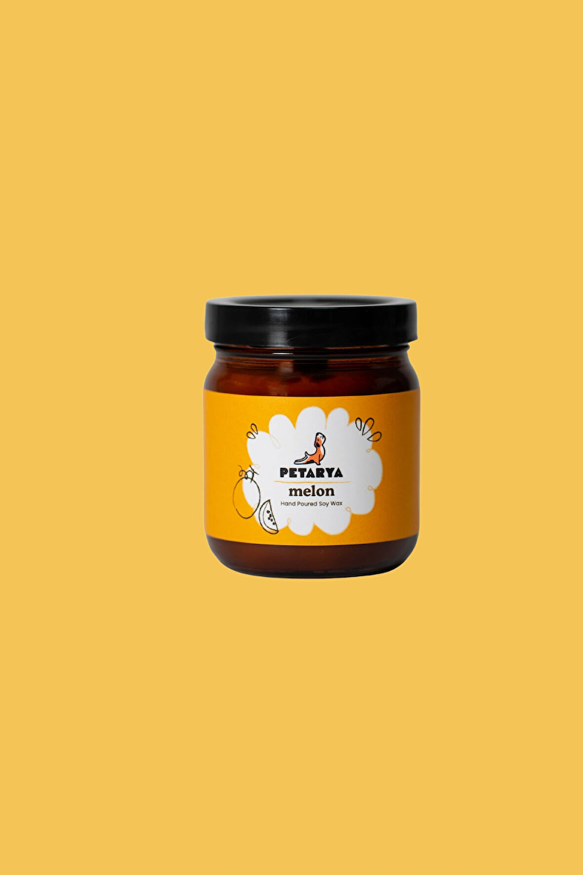 Kavun Kokulu Doğal Vegan Soya Mumu