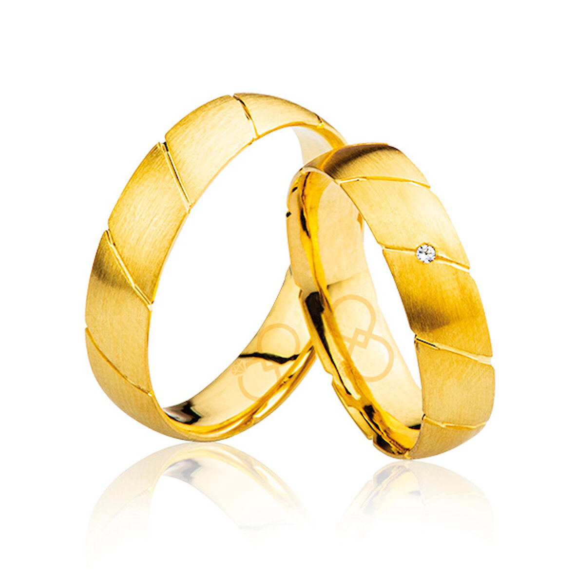 Sarı Bombeli Altın Alyans 2702-1