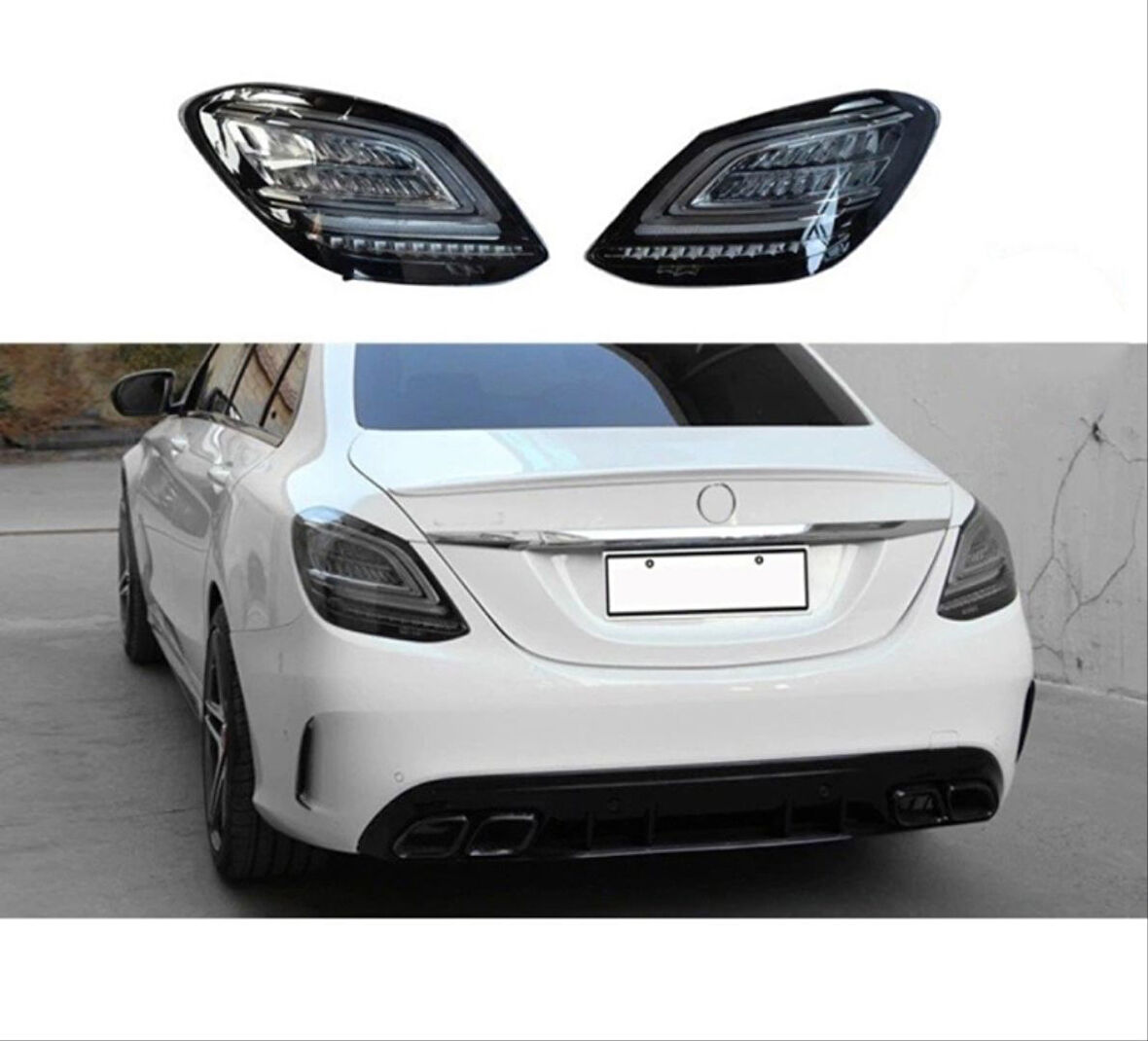 Mercedes W205 C Serisi (2015-2018) Arası Uyumlu Led Stop / Smoke