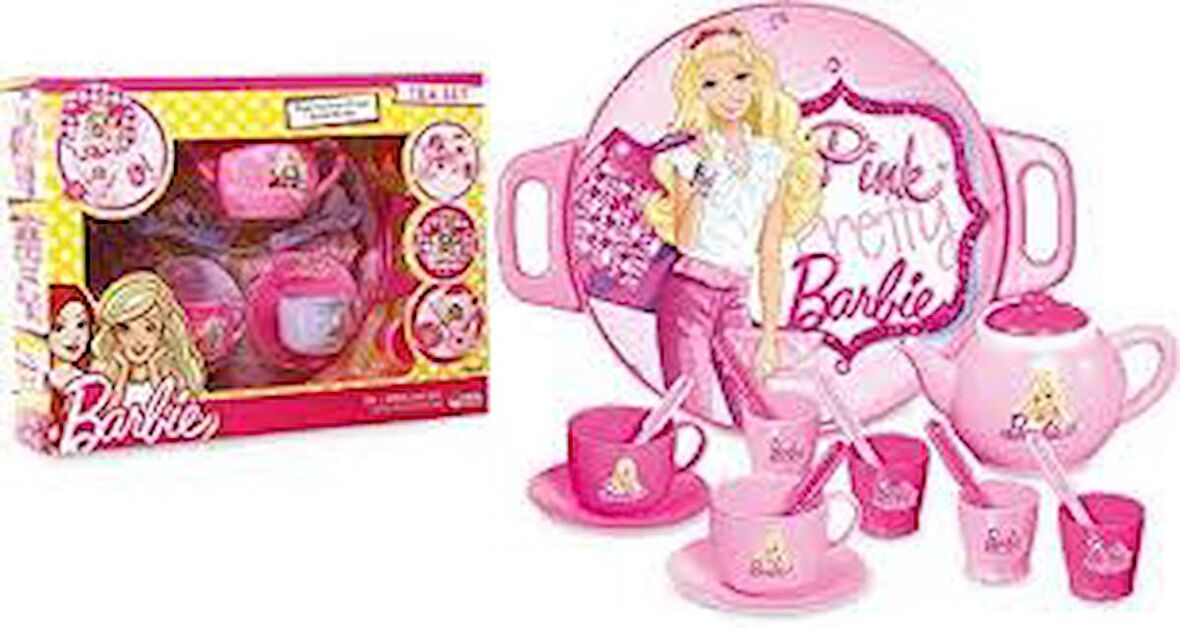 Barbie Tepsili Çay Set