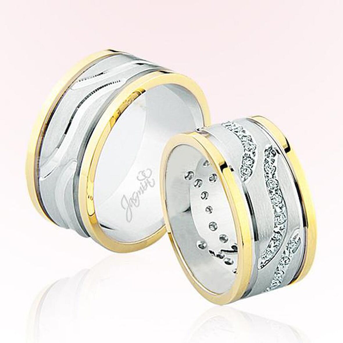 Harem Altın İki Renk Altın Alyans 2707