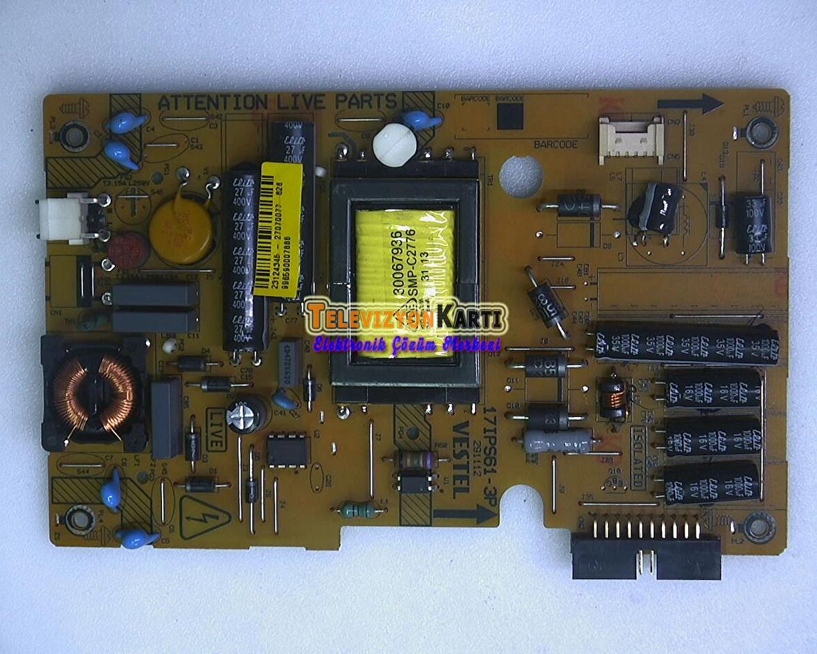 17IPS63-3P, 291112, 23124345, 27070079, Vestel, Power Board, Besleme Kartı