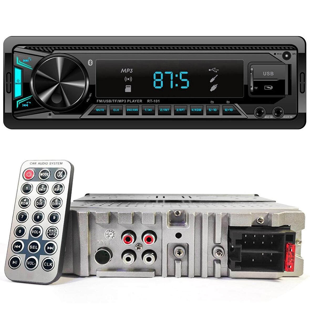 OTO TEYP 4X60W BT/2XUSB/SD/FM/AUX MOBİL APLİKASYON MEGA VM-031