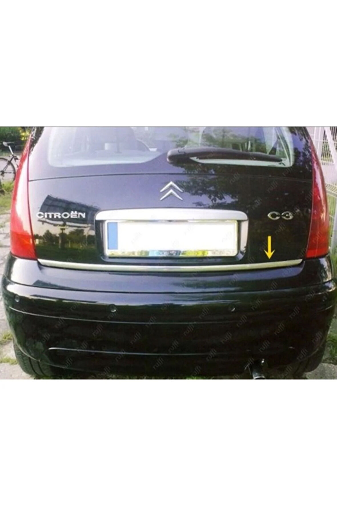 Citroen C3 Krom Bagaj Alt Çıtası 2002-2009 Paslanmaz Çelik Uyumlu