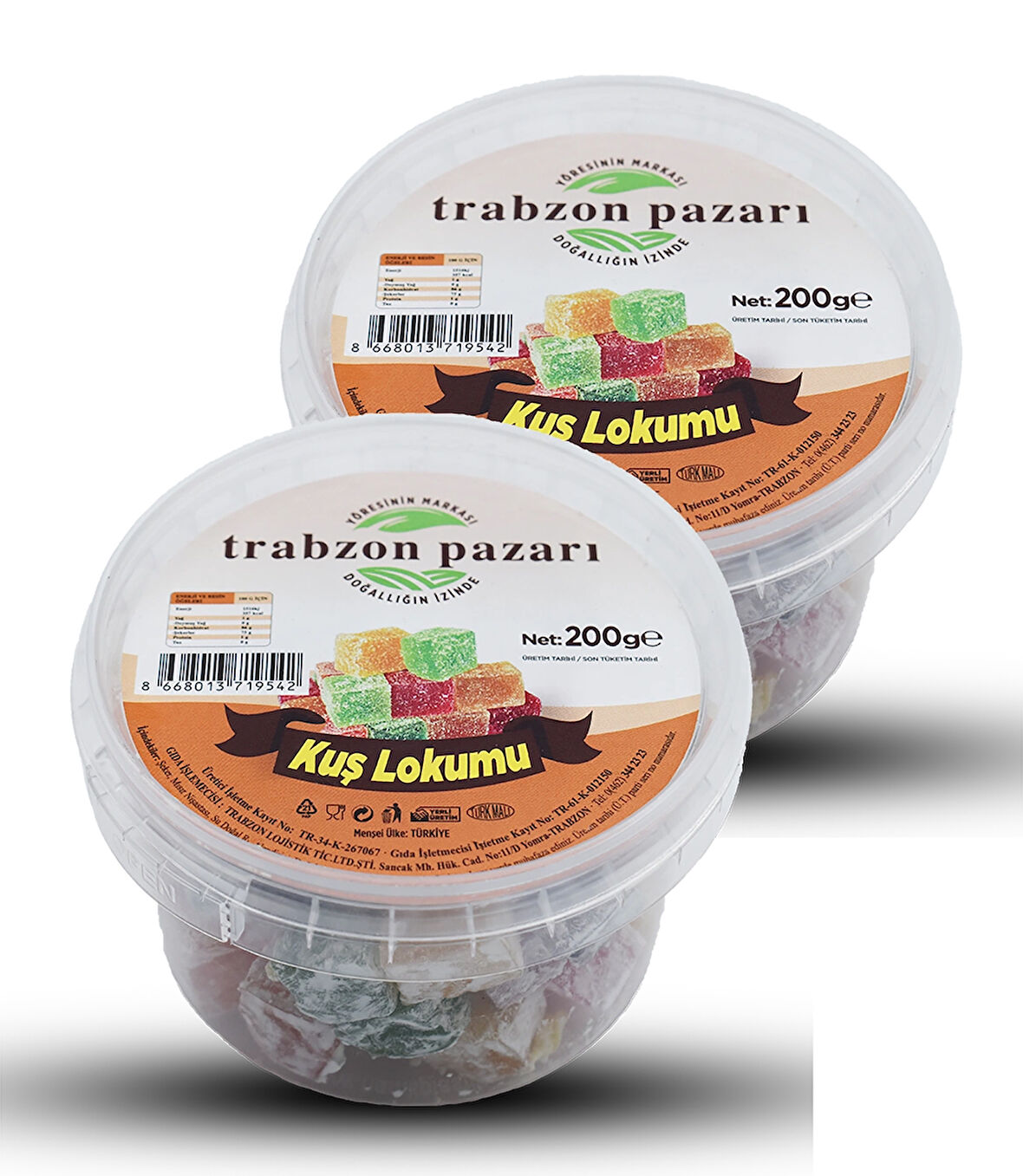 Doğal Meyve Aromalı Kuş Lokumu 2x200 gr