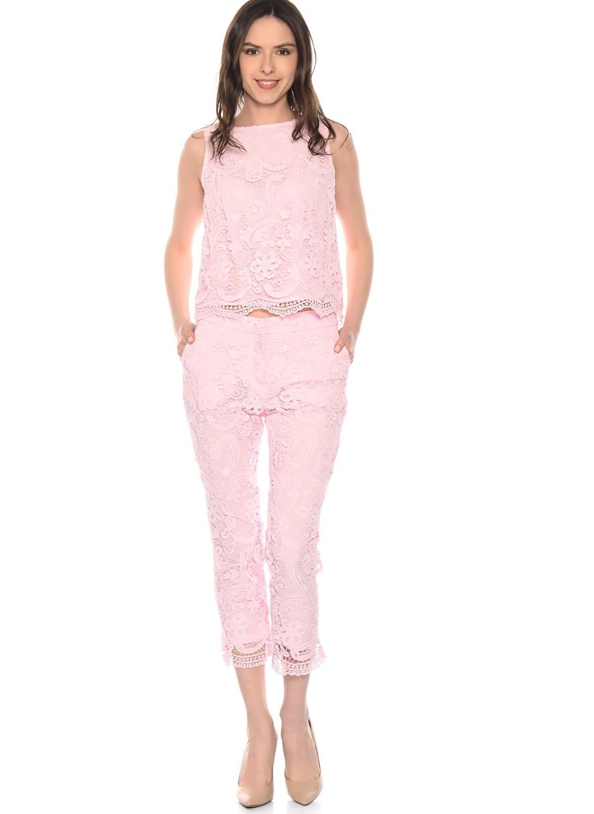 House Of Camellia Pembe Kadın Pantolon 61ATA HCPTN300 HC