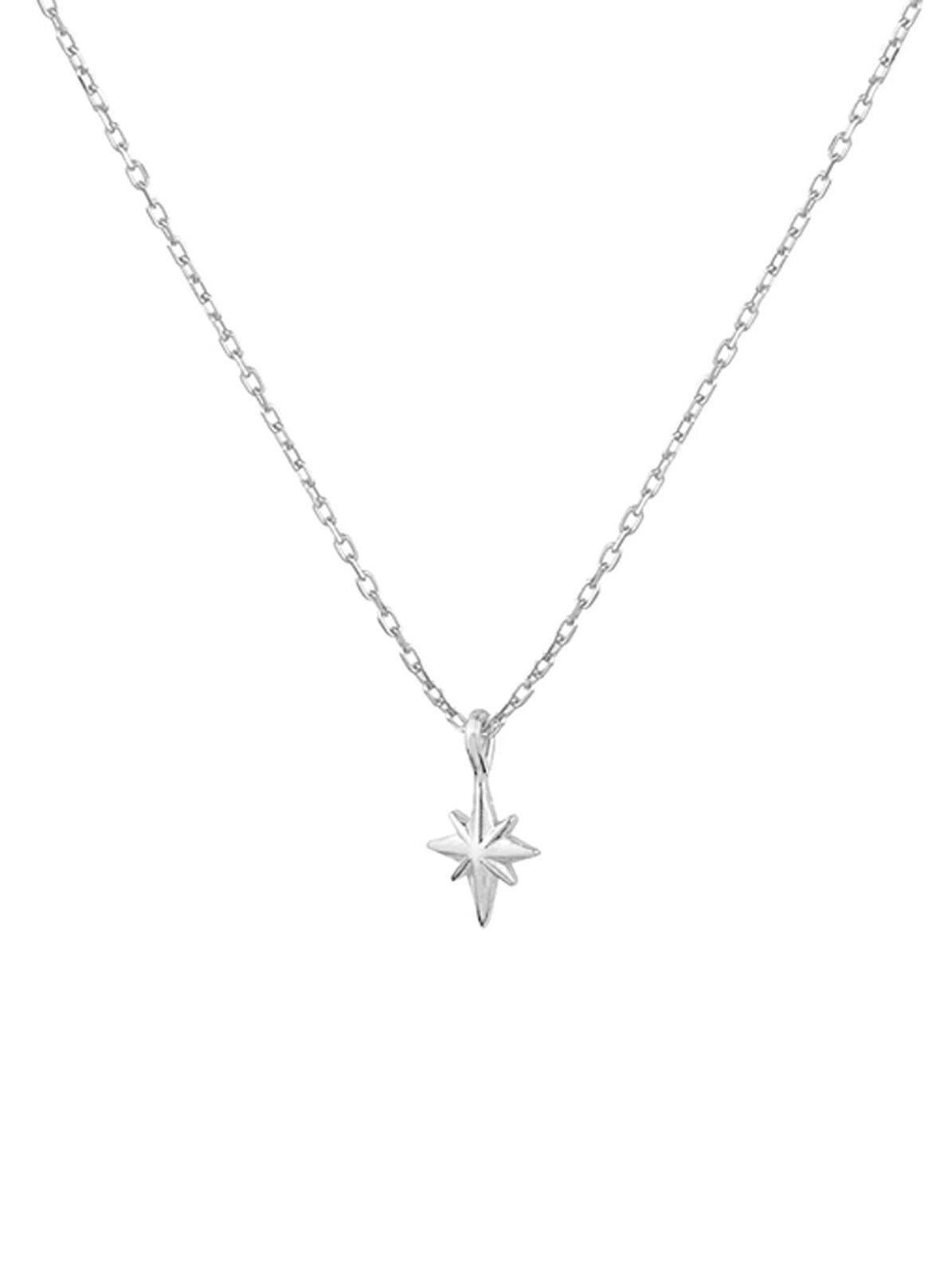 Gimora Gümüş Üzeri Rodyum Kaplama Kutup Yılıdızı Kolye