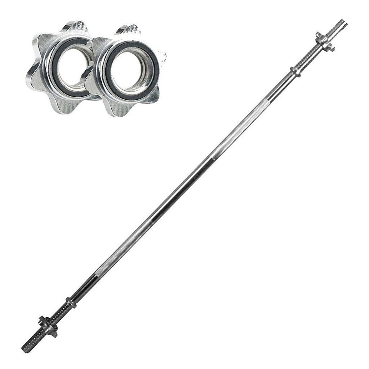 Buffer Düz Bar 120 Cm Krom Halter Ağırlık Barı