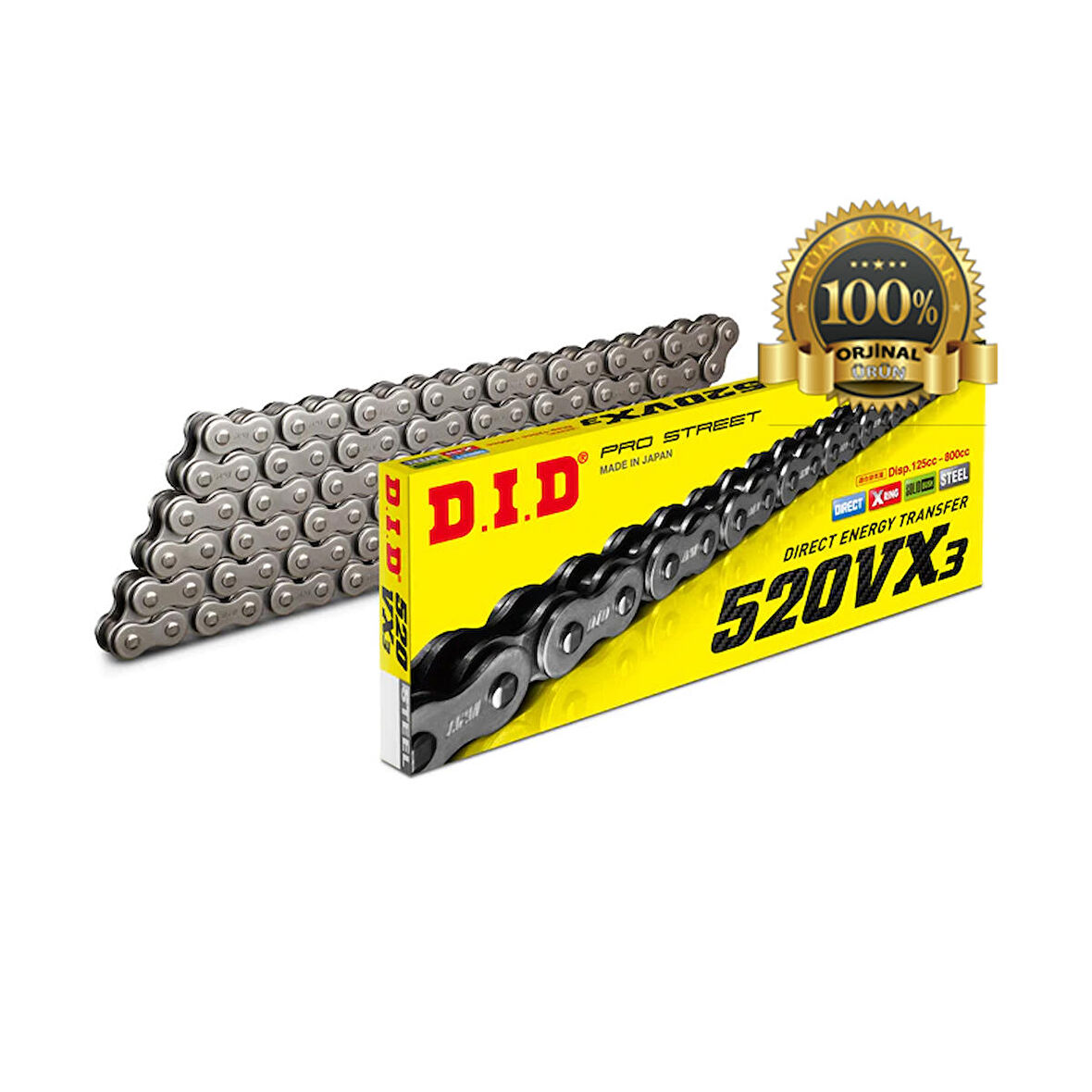 D.I.D Honda Crf 250 L / Rally Zincir X-Ringli Çelik 520/106L
