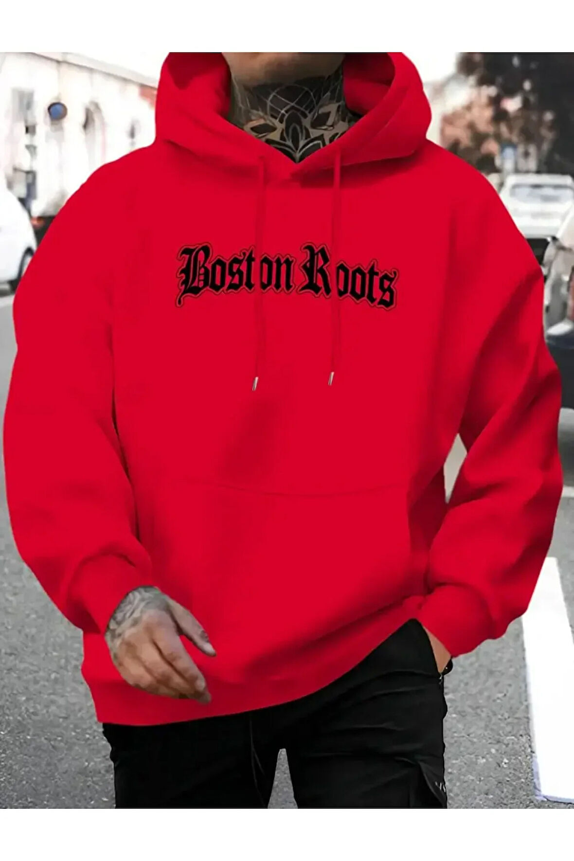 Bost in Boots Baskılı kapüşonlu Cepli Sweatshirt