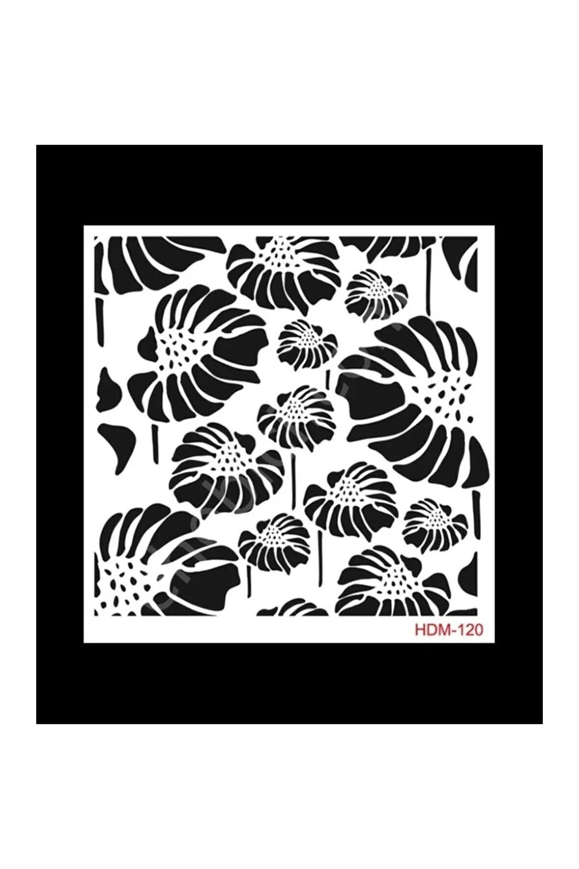 Yaprak Stencil Hdm120 Home Dekor Stencil 25x25