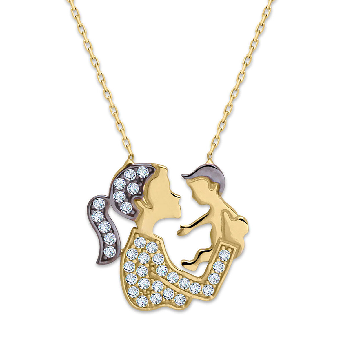 Anne Çocuk Altın Kolye