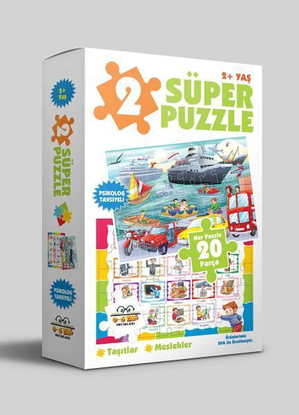 2 Süper Puzzle - Taşıtlar - Meslekler 2+ Yaş  (4022)