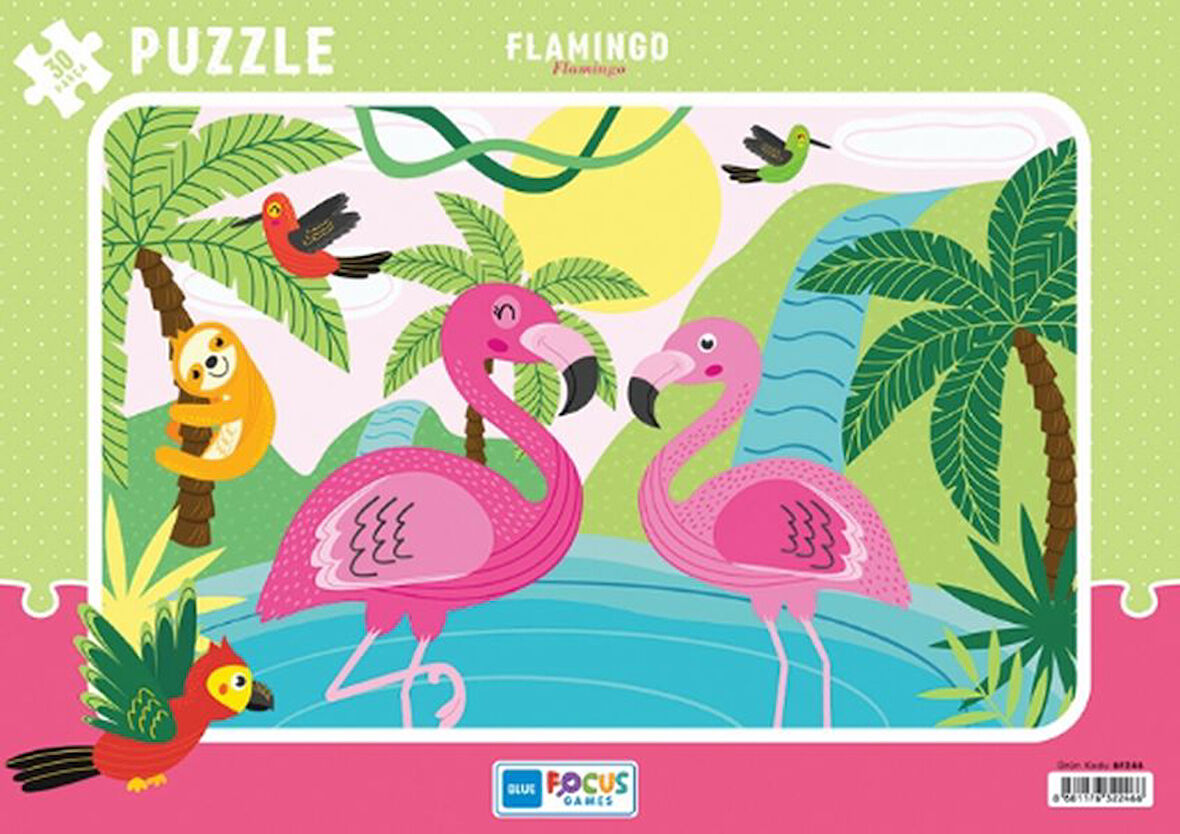 Blue Focus Flamingo (Flamingo) - Puzzle 30 Parça  (4022)