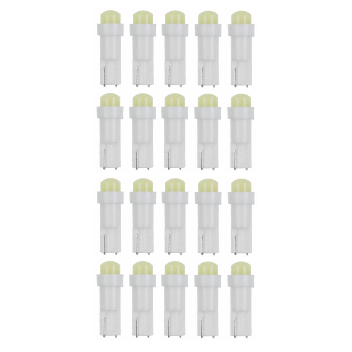 T5 Beyaz Led Mini Dipsiz Gösterge Ampul 12V 5000K 20 Adet