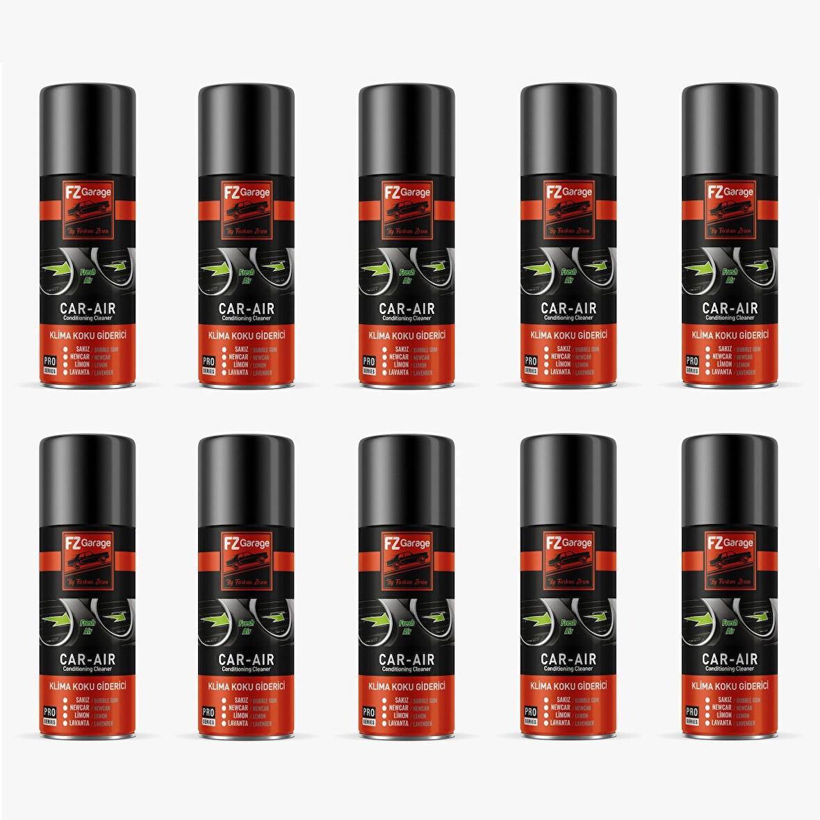 FZ Garage Temizleyici Klima Fresh Koku Bombası Elma 200ml 10 Adet