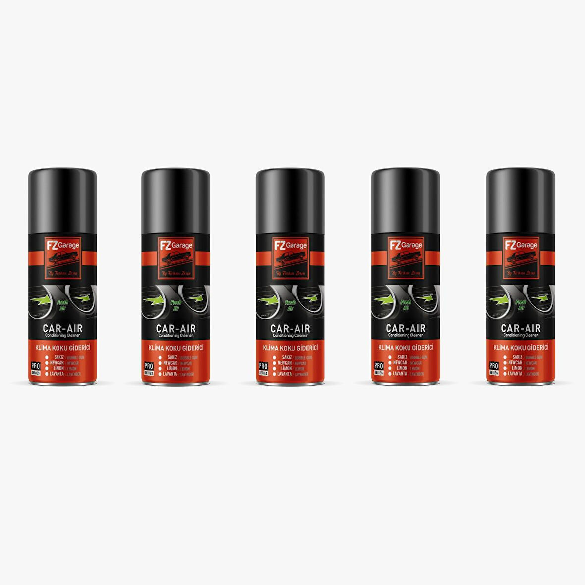 FZ Garage Temizleyici Klima Fresh Koku Bombası Elma 200ml 5 Adet