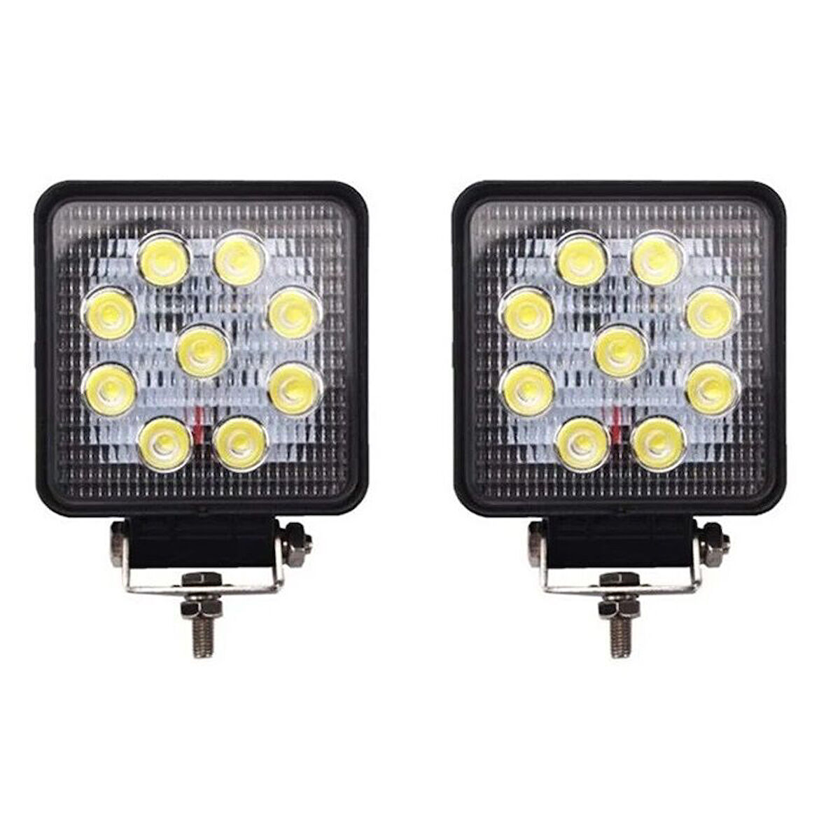 Wolfram 9 Led Kare Off Road Sis Farı Çalışma Lambası 2 Adet 10-30V 27W