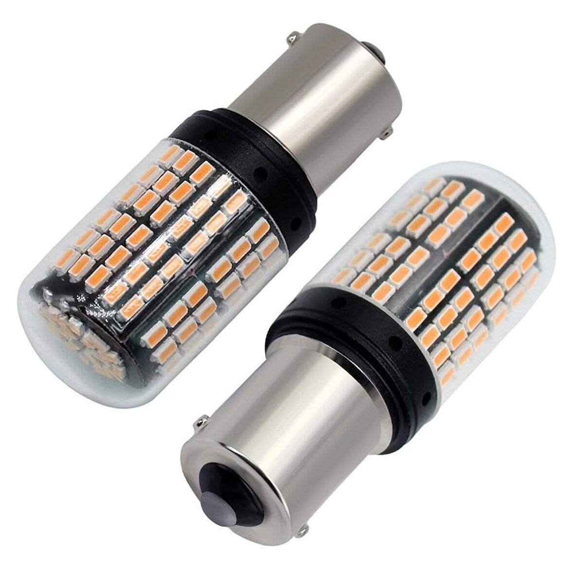 Turuncu Led P21W 93 Ampul 144 Led 12V (2 Adet)