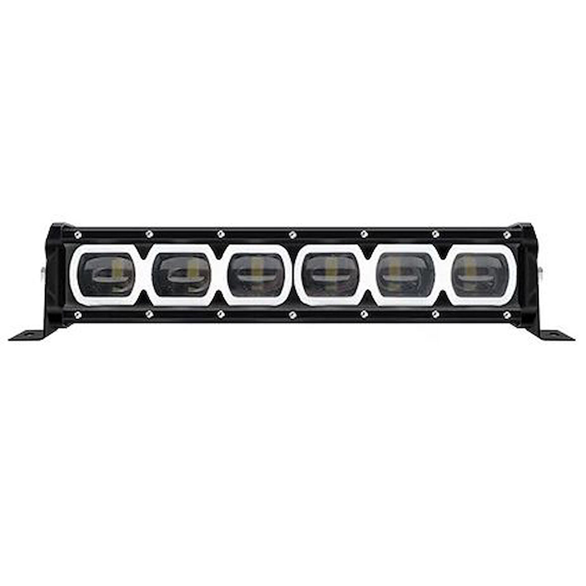 Beyaz Sarı Mavi Angel Led Bar Tepe Off Road Çalışma Lambası 6 Led 12-24V 37cm