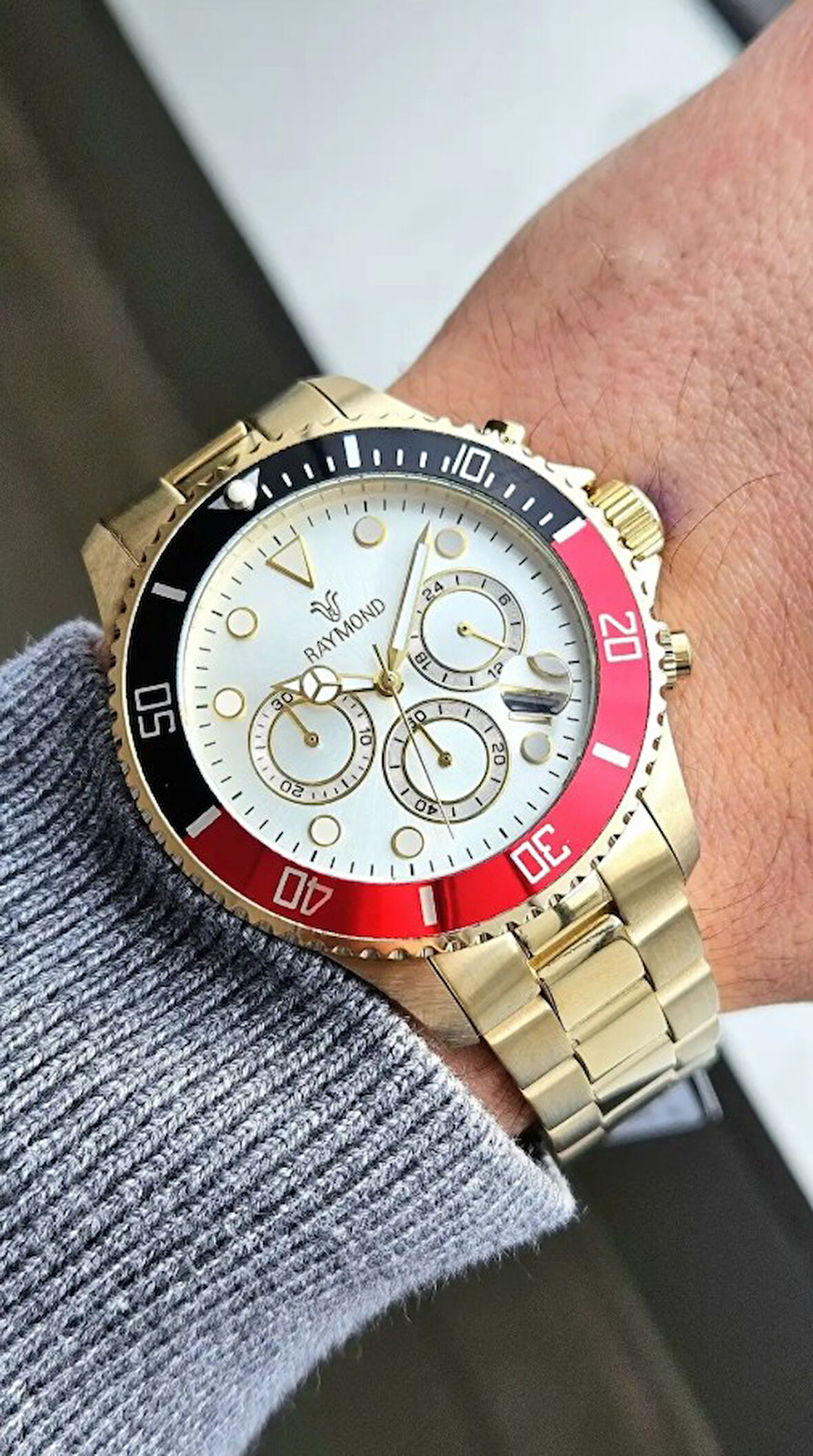 RAYMOND ERKEK KOL SAATİ RYM-81030-BEYAZ