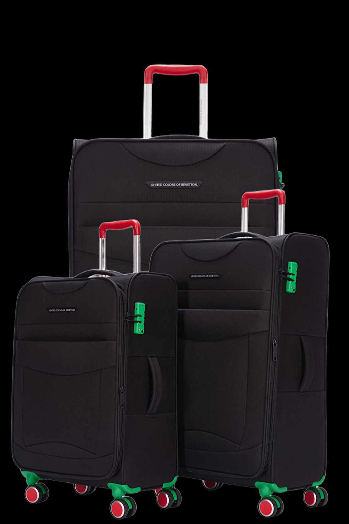 UNITED COLORS OF BENETTON UNİSEX BÜYÜK, ORTA ve KABİN BOY 3'LÜ VALİZ SET 14BNT2700