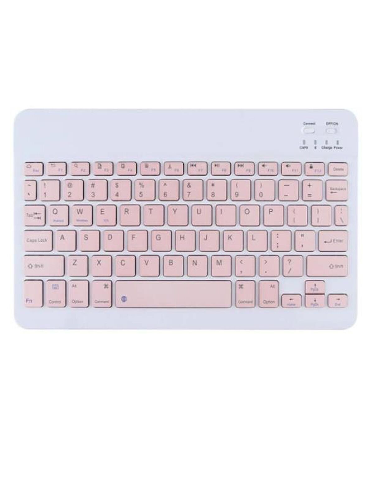 Osmart A100 10.1" Uyumlu Kablosuz Bluetooth Şarj Edilebilir Mini Q Klavye Mouse Seti - Pembe