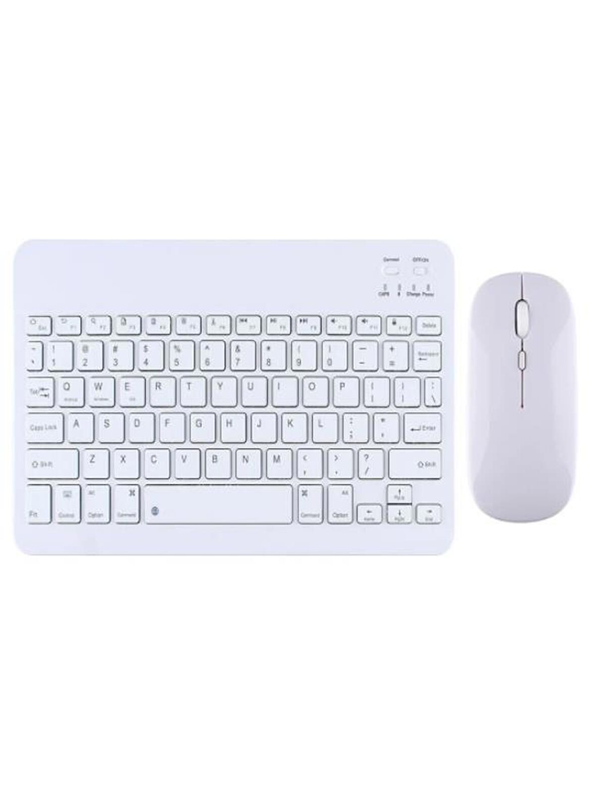 Vorcom S7 7" Uyumlu Kablosuz Bluetooth Şarj Edilebilir Mini Q Klavye Mouse Seti