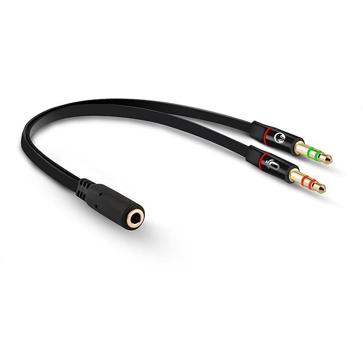 Kulaklık Mikrofon Ayırıcı Splitter Kablo 2 x 3.5 MM Headphone Birleştirici Stereo Kablo