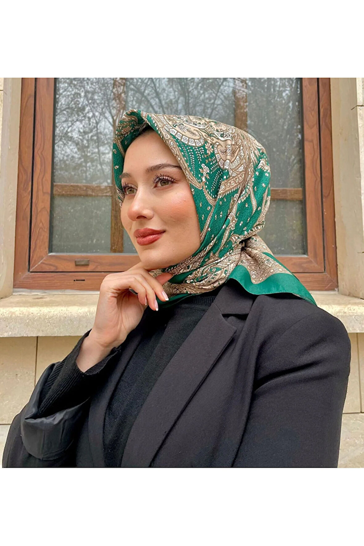 Yeni Sezon Çini Desen Soft Pamuk Rahat ve Zarif Eşarp