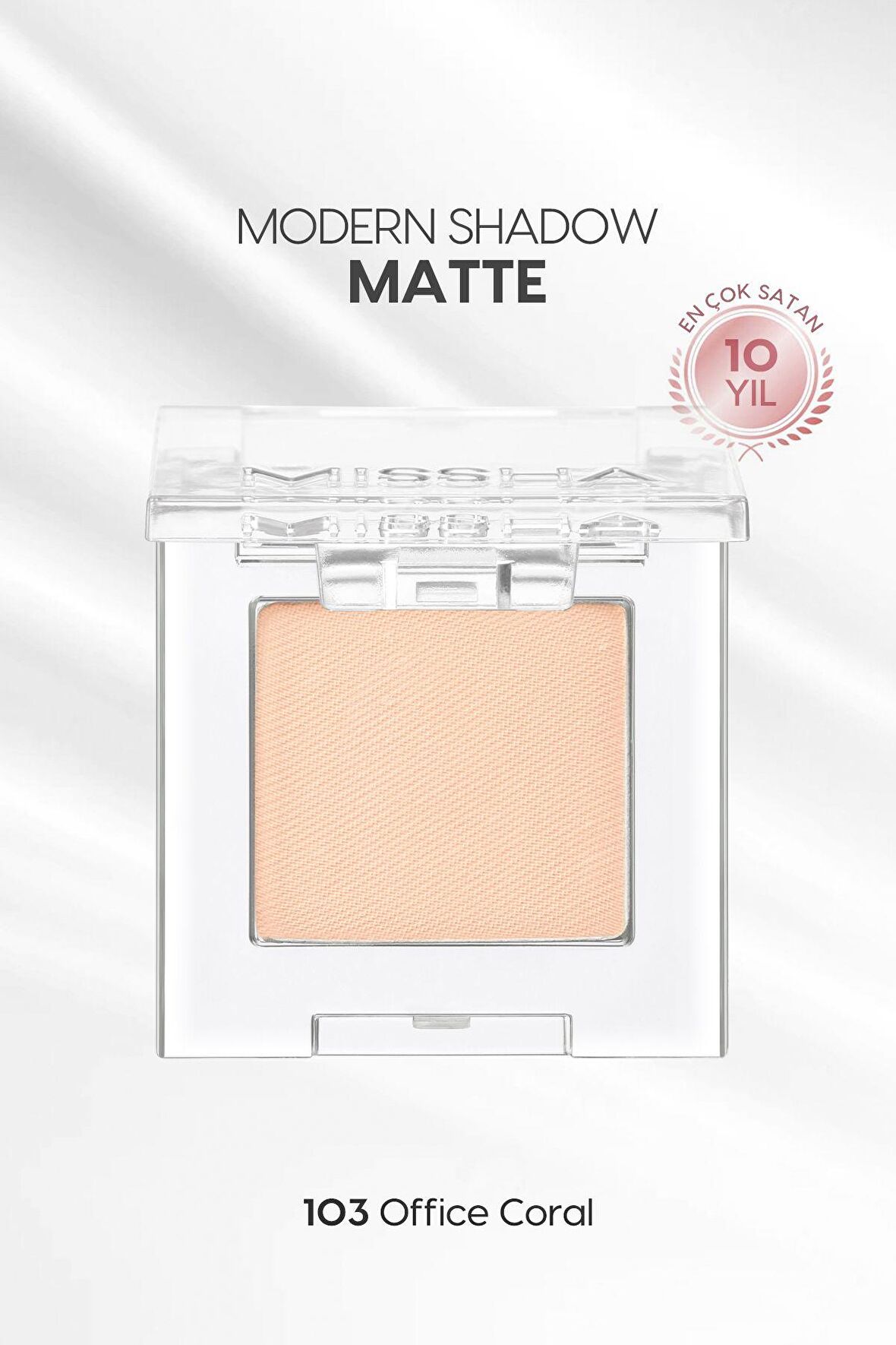 Yumuşak Dokulu, Dökülme Yapmayan Mat Tekli Göz Farı Modern Shadow Matte (103 Office Coral)